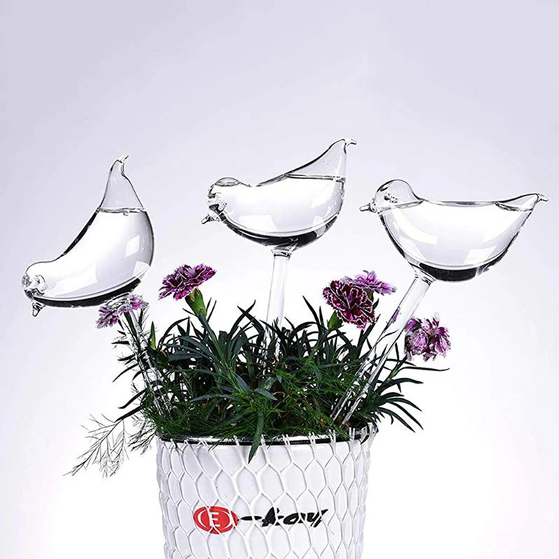 Samozavlažovací globusy s ptáčími motivy pro květiny