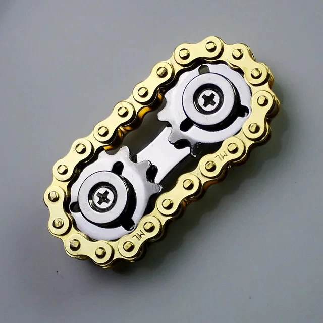 Chain fidget spinner | kovová antistresová hračka - Zlatý