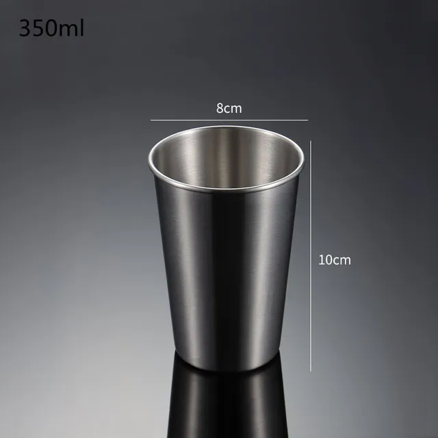 Nerezový pivní hrnek s kávovou sítkou - 350 ml stříbra, 401-500 ml