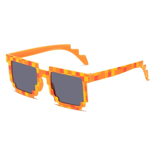 Hranaté sluneční Minecraft brýle pro děti - Oranžová