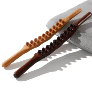 Gua sha masážní váleček z přírodního dřeva