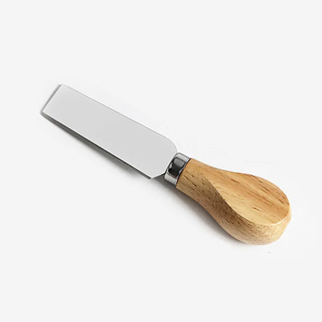Bambusová sada nožů na sýr s dřevěnými rukojeťmi - 1ks plochý nůž