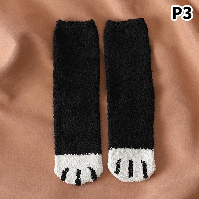 Teplé ponožky s motivem kočičích tlapek - 3