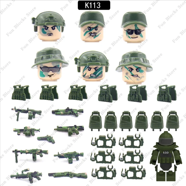 Vojenské figurky speciálních sil z 2. světové války | Styl Lego - 100016350