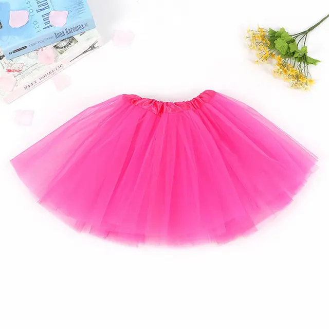 Dětská tutu sukně | tylová sukně pro děti, univerzální velikost - Růžová