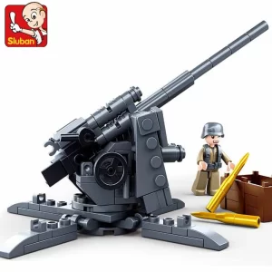 Vojenské stavebnice Flak 88mm protitankový model | styl lego 115 dílků