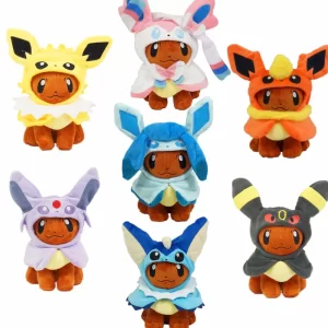 Pokemon plyšový Eevee v kostýmech Umbreon a Espeon