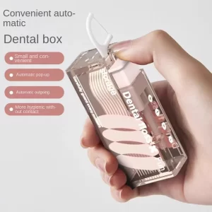 Přenosný automatický box na zubní nitě