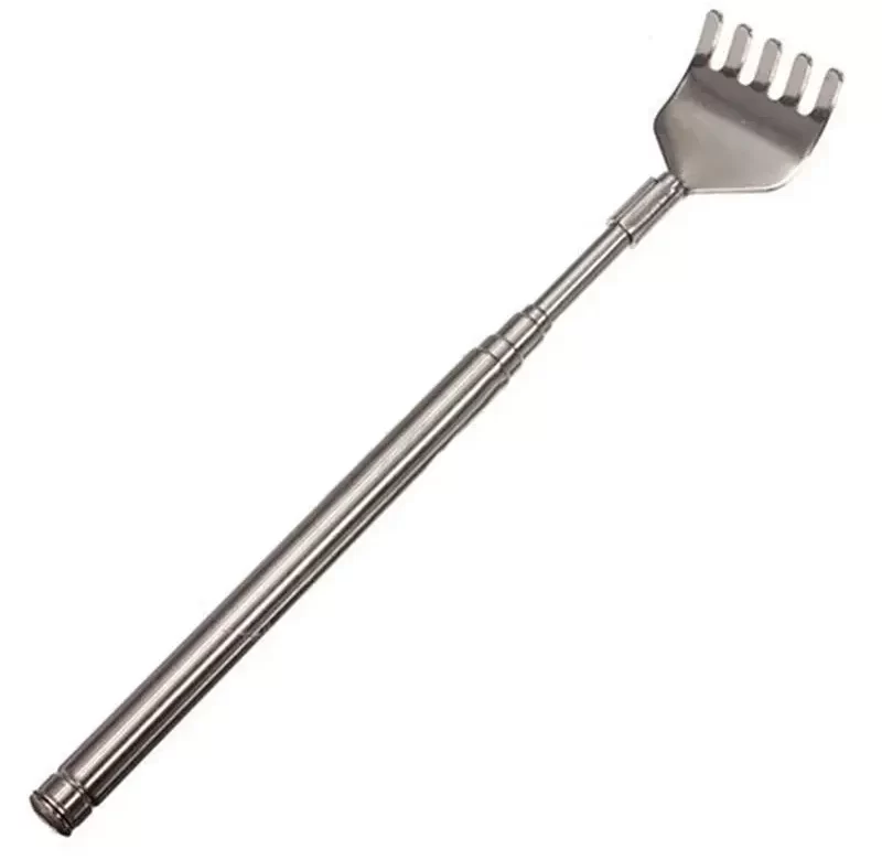 Nerezová teleskopická škrabka na záda proti svědění