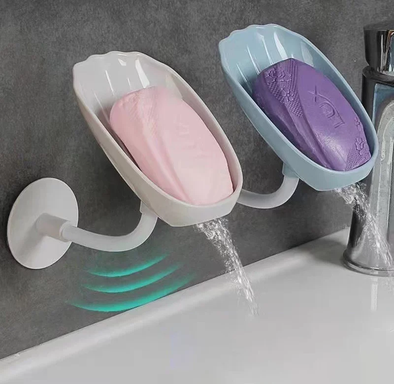 Nástěnný držák na mýdlo s odtokem | koupelnový organizér