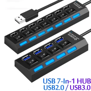 Napájený usb hub s 7 porty | usb rozbočovač