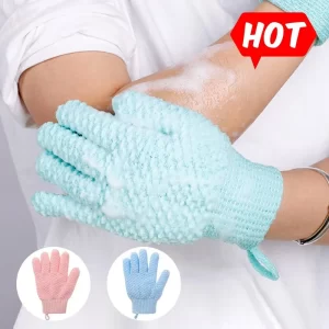 Masážní peelingová rukavice pro relaxační koupel | koupelová pomůcka