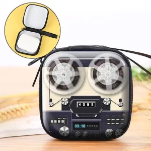 Retro plechová mini peněženka s vintage vzorem | úložné pouzdro 2 ks