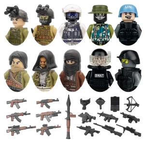 Vojenské figurky s doplňky | Styl Lego