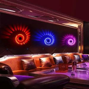 Led nástěnné svítidlo rgb se spirálovým efektem | rgb osvětlení | led lampa 3 ks