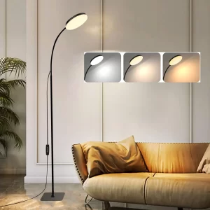 Stmívatelná led stojací lampa s ohebným krkem | moderní osvětlení