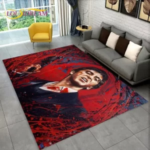 Moderní kusový koberec s motivem filmu Scarface | protiskluzová podložka