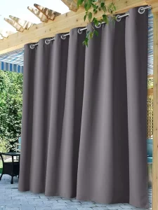 Šedé venkovní zatemňovací závěsy na terasu | bytový textil