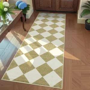 Moderní protiskluzový běhoun s geometrickým vzorem | kusový koberec