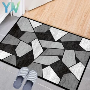 Pohodlná a odolná podlahová podložka s geometrickými motivy | bytový textil
