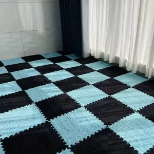 Plyšové pěnové puzzle pro děti na zem | hrací deka, koberec do dětského pokoje