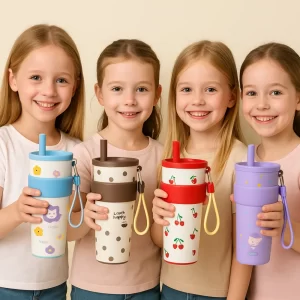 Nerezová termoláhev s praktickým poutkem o objemu 600ml | nerezová termoska, flaška