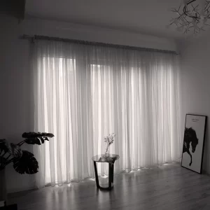 Luxusní moderní tylové záclony do obýváku | průsvitné závěsy | bytový textil