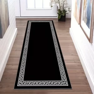 Moderní běhoun s geometrickými motivy | protiskluzový koberec