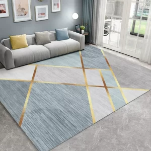 Moderní kusový koberec do obýváku s geometrickými motivy | luxusní koberce, omyvatelné rohože