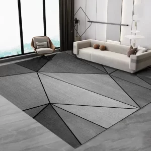 Protiskluzový moderní koberec s geometrickými motivy | absorpční podložka