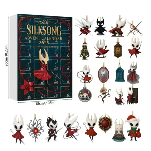 Adventní kalendář s akrylovými figurkami hollow knight | vánoční kalendář, dárkový set 1+24 ks