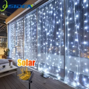Venkovní solární led světelný závěs | solární osvětlení, závěs ze světýlek 2 ks
