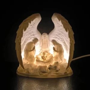 Moderní vánoční betlém s 3d | led světlo