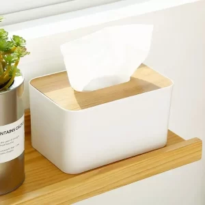 Krabička na papírové kapesníky s dřevěným víkem | box na ubrousky