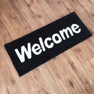 Plyšová protiskluzová rohožka s nápisem welcome | rohožka před dveře | vnitřní kobereček