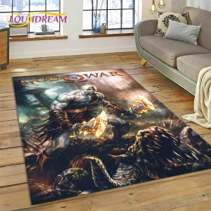 Herní 3d koberec s motivy god of war | hrací podložka