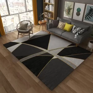 Moderní koberec do obývacího pokoje s geometrickými vzory | kusové koberce, designová předložka