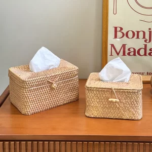 Krabička na kapesníky z plastového ratanu | box na ubrousky