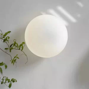 Moderní bílé skleněné stropní svítidlo koule | skleněná lampa, nástěnné svítidlo