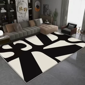 Moderní kusový koberec do obýváku s geometrickými motivy | protiskluzová podložka, bytový textil