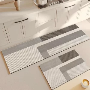 Moderní protiskluzová kuchyňská předložka s geometrickými motivy | savý kobereček | domácí rohožka
