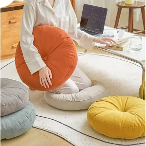 Kulatý podsedák na zem pro meditaci a sezení | polštář na židli, sedák na zem